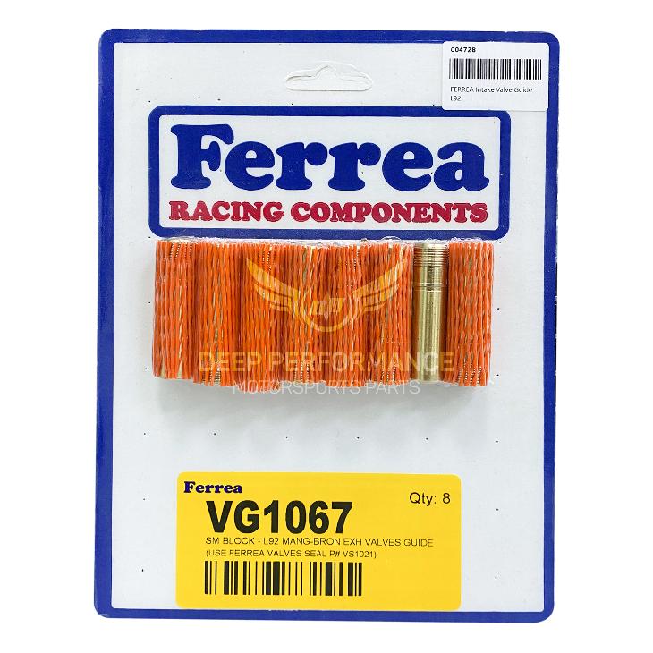 Ferrea Exhaust Valve Guide L92, Set of 8 Deep Performance
